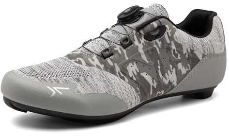 Feyenold Chaussures de vélo pour Hommes/Femmes Compatibles Peloton,Compatible l'installation Look &SPD SPD-SL Lock Triangle Multicolore 44 EU