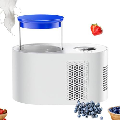 QUTBAG Digitaler Joghurtbereiter, vollautomatische Joghurtbereitermaschine mit LCD-Display, 0–60 ℃ Temperaturregelung, für die Zubereitung frischer, gesunder hausgemachter Desserts White