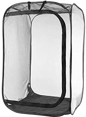 Stick Insect Enclosure Collapsible Butterfly Cage Transparent Insect Cage Net with Zipper and Handle Portable Caterp illar Butterfly Habitat 40 * 40 * 60cm
