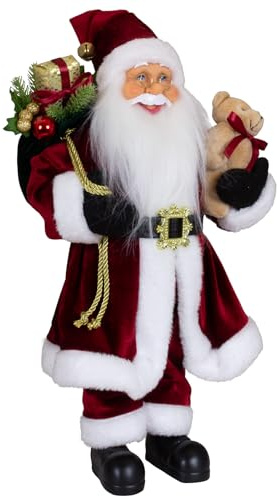 Christmas Paradise stehender Weihnachtsmann Torben rot Dekofigur mittel (45cm)