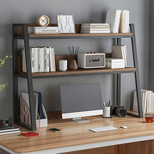 Libreria da scrivania organizer a 2 ripiani multiuso da banco per computer desktop scaletta libreria scaffale di stoccaggio
