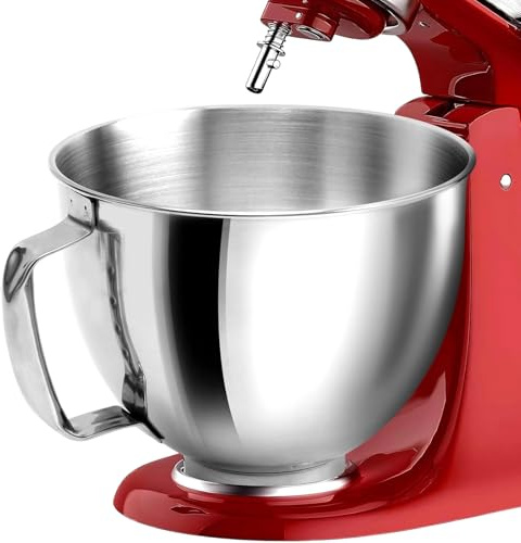 Stainless Steel Mixer Bowl for KitchenAid 4.5-5 Quart Stand Mixer | Mixer - 5QT Replacement Mixing Bowl with Handle, Compatible with Artisan & Classic Series,Dishwasher Safe