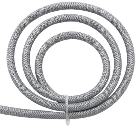Cmis Kbei 1/2/3/5/10/20/30/50 m, isolierter PET-Geflechtschlauch, hochdichter Kabelmantel, Kabelschutz, Geflechthülsen für Drähte, 6 mm, Grau, 6 mm