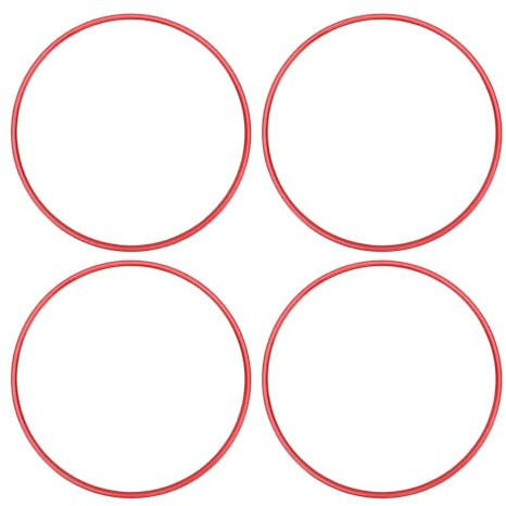 aqxreight 4pcs Anillo Protector de Llanta de 16 Pulgadas Anti Scratch Auto Adhesivo Anillo de Moldura de Borde de la Rueda Adhesiva (Rojo)