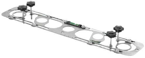 Livellatore per tubi 'acqua calda e fredda, 35 x 7 cm, strumento di livellamento del rubinetto idraulico, di fissaggio regolabile, design in acciaio inossidabile, gadget ad alta efficienza