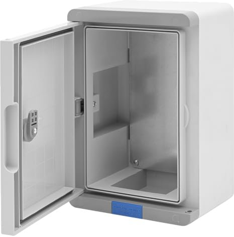 BOXEXPERT® Schaltschrank außen absolut wasserdicht bis 1m Tiefe [ABS Kunststoff IP67 Gehäuse] grau (Serie Fleet Pro) 300x200x130mm | Verteilerkasten außen | Industriegehäuse | Leergehäuse