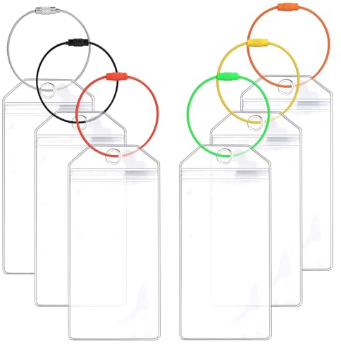 12 Piezas Etiquetas de Equipaje Etiquetas de Equipaje de Crucero Etiqueta de Equipaje Transparente para Viajes en Avión Crucero
