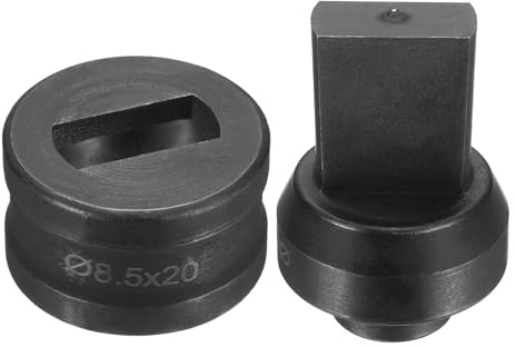 QUARKZMAN Hydraulische Lochstanze Matrize 8,5 ×20mm Schlitzloch, 40Cr Stahl | Locher Locheisen Stanze Set Werkzeug für CH60 Elektrische Stanze Maschine Schwarz