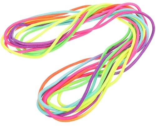 Abaodam Cuerda de Saltar de Goma para 7 Metros Multicolor 1 Pieza Juguete Elástico para Ejercicio y Actividades al Aire Libre Escolares