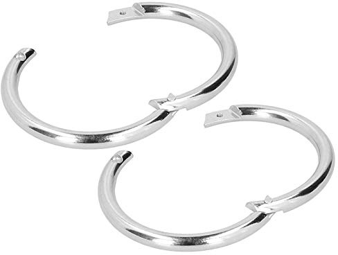 TYCIONG 2PCS Bull-Nasenring aus Kohlenstoffstahl, Glatter, Rostfreier Rinder-Kuh-Nasenring für Nutztierausrüstung, mit Automatischer Verriegelung für Tierärzte