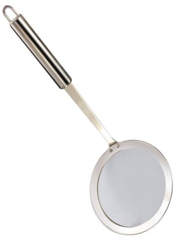 Kichvoe Cuchara Coladora de Acero Inoxidable 14 Cm Malla Fina, Espumadera para Freír y Cocinar, Accesorio de Cocina para Escurrir Alimentos en Hogar y Restaurante