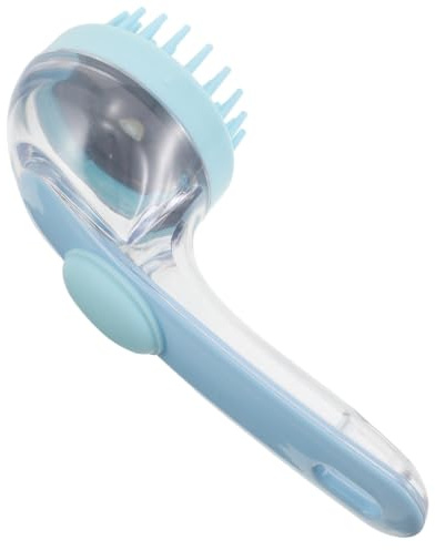 Brosse de massage pour cuir chevelu avec distributeur de shampoing rechargeable Bleu | Brosse à shampoing à manche allongé, avec distributeur rechargeable, massage du cuir chevelu pour le lavage des cheveux, bleu