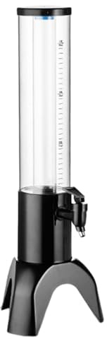 NonMiFyR Dispensador de Cerveza, Dispensador de Bebidas con Soporte, Torre de Mesa Margarita con Tubo Frío para Exteriores, Negro, 1.5l