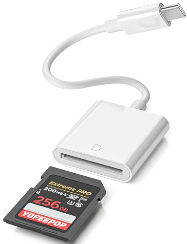 USB-C SD Kartenleser, SD Kartenadapter für iPhone & Android | SDHC & SDXC kompatibel • Kamera Kartenleser • Wildkamera Viewer • Plug & Play • Für Tablet, Laptop & Smartphone geeignet