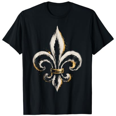 Emblème héraldique Fleur de lys Noir et Blanc T-Shirt