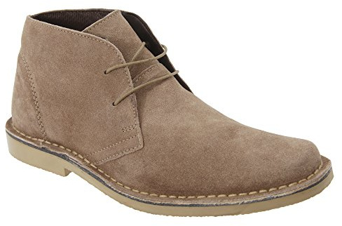 Roamers Mens Real Suede Classic Desert Boots (9 US) (Sand)