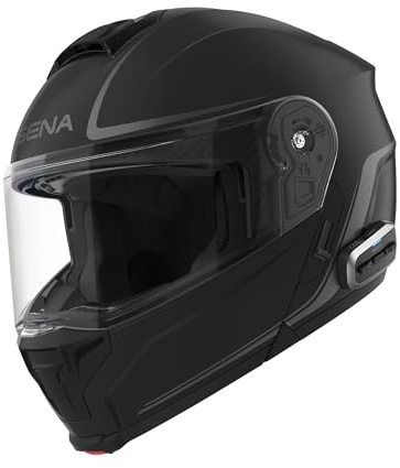 Sena OUTRUSH 2 Modular Smart Motorcycle Helmet with Bluetooth Connectivity and Mesh Intercom Communication (Matte Black, XXL)