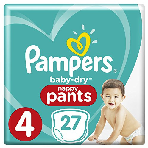 Pampers Baby-Dry Pants Größe 4, 8-14 kg, Windeln, 4er Pack (4 x 27 Stück)