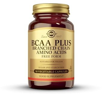 Solgar BCAA Plus Vegetable Capsules - Premium-quality Amino Acids - Supports Building Protein - Ideal for Athletes - Food Supplement - Vegan, Vegetarian, Kosher - Pack of 50