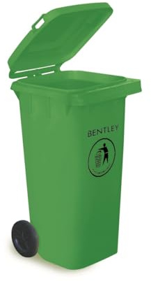CHARLES BENTLEY 120L Outdoor Wheelie Bin Weatherproof Plastic, 120 Litre