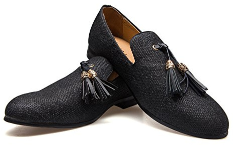 JITAI herr vintage sammet BV broderi nobel loafer skor slip-on loafer rökande toffel tofs loafer ...