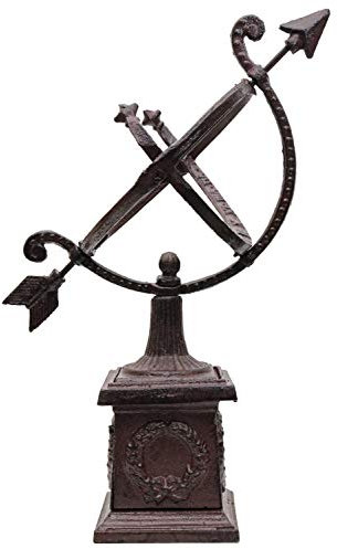 Sonnenuhr 34cm Eisen Garten Dekoration Nostalgie Antik-Stil