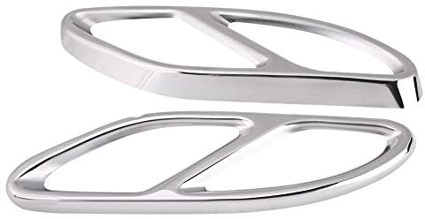 VOBOR Auspuffblenden Abdeckung,1 Paar Auto Edelstahl Auto Auspuffblende für Mercedes A B C E GLC Klasse W205 W213 W246 W247 W177 X253