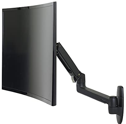 Ergotron Brazo para Monitor Individual LX, Soporte de Pared VESA para monitores de hasta 34 Pulgadas, de 7 a 25 Libras, Negro Mate