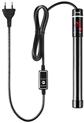 Angzhili 50-500W Aquarium Heater,LED Display Submersible Titanium Fish Tank Heaters Thermostat with External Thermostat Controller (500 W)