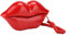 Lippenform-Telefon,Festnetz Lippen Telefon,Schreibtisch-lustiges schnurgebundenes Telefon,mit Telefonnummer-Speicherfunktion, Geschenke für Mädchen/Feiertagsfeiern/Geburtstage/Valentinstag(rot)