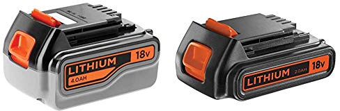 BLACK+DECKER BL4018-XJ - Batterie sans Fil, Standard, Noir & BL2018-XJ Batterie Lithium, 18V, Noir,