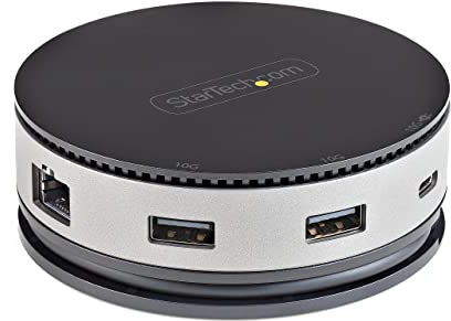 StarTech.com Adaptateur Multiport USB-C - Mini Dock USB 3.1 10Gbps Type-C avec 4K 60Hz HDMI/DisplayPort ou 1080p VGA - 75W PD Passthrough, Hub USB 3 Ports, GbE - Station d'Accueil Mobile (DKT31CHDVCM)