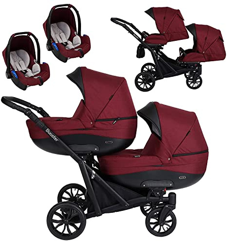 Un passeggino gemellare 3 in 1 et 2 in 1 navicella carrozzina seggiolino auto KUNERT Booster 3in1 et 2in1 passeggini (bordo, 3in1)