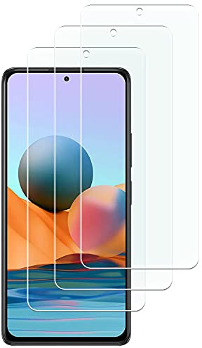 [3 Piezas] KELOLIN Protector de Pantalla para Xiaomi Redmi Note 10 Pro [Dureza 9H] [Anti-rasguños] [Alta Definición] Vidrio Templado Protector Pantalla Compatible con Xiaomi Redmi Note 10 Pro