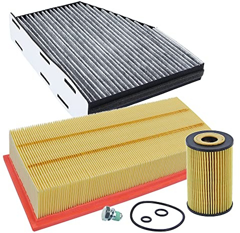 ATEC Germany Inspektionspaket Filterset mit 1x Ölfilter, 1x Luftfilter, 1x | Kompatibel mit: AUDI A3, A3 Cabriolet, A3 Sportback, Q3, TT, TT Roadster, SEAT ALHAMBRA, ALTEA, ALTEA XL, LEON