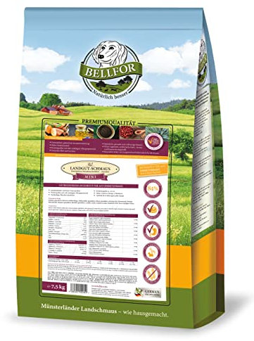 Bellfor Landgut-Schmaus Mini Hypoallergenes Getreidefreies Trockenfutter mit Insektenprotein 7,5 kg - für kleine Hunderassen und mit hoher Verdaulichkeit