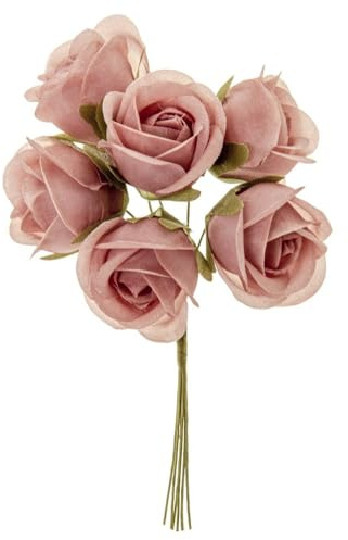 Generico 72 fiori per bomboniera serie Giselle | VARI COLORI | 3,5cm per bomboniere e creazioni bouquet mazzetti comunione cerimonie nozze cresime (Rosa Antico)
