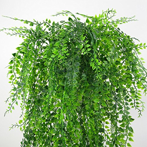 Xiaojikuaipao Guirlande de lierre artificiel 75 cm – Plante rampante haute simulation pour fête de mariage décoration intérieure et extérieure – Matériau plastique durable – et verdure résistante au