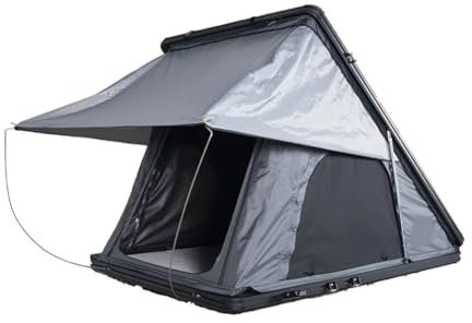 KK-GGL Campingauto -Dachzelt, Schnelles Pop -Up -SUV -Zelt, Anhänger -Mini -Van -Zelt Für 3 Personen, LKW -Dachzelt Mit Komfortabler Matratze, Doppelvorhangfahrzeugzelt, Wasserdichtes Zelt,Grau