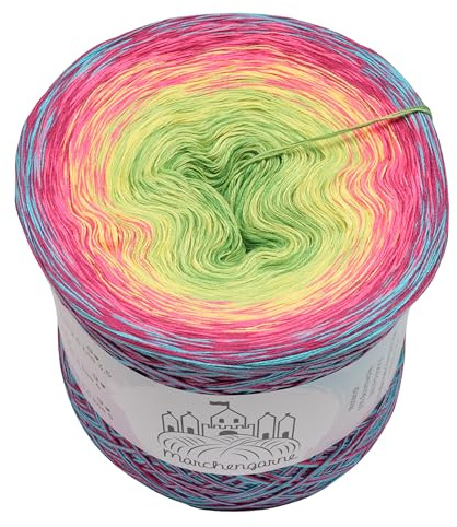 Farbverlaufsgarn Crazy 11-4 fädig Bobbel Wolle häkeln stricken strickgarn (Crazy 11 - Riviera außen, 4 Fach - 300g/1140m)
