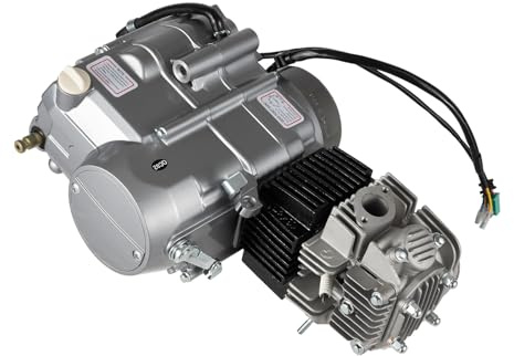 MINRS 6,5 KW bensinmotor, stående motor, kartmotor, låg bränsleförbrukning, bärbar bensinmotor, 125 CC 4-takt, luftkyld, 4-växlad manuell växellåda, kickstarter, silver