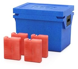 QOOL Kühlbox M | 27L | Made in Germany | blau | Hightech Kühlbox ohne Strom | Bis zu 10 Tagen autark | kühlen oder gefrieren | 10 Jahre Garantie