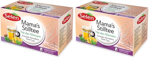 SELEN Thé d'allaitement Mélange de tisanes 20 sachets de thé emballés individuellement (Lot de 2)