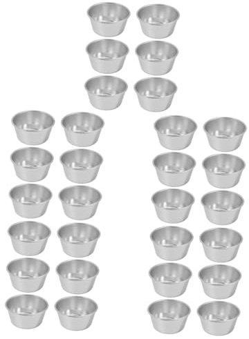Amosfun 30 Pz tazze da budino antiaderenti stampini muffin stampini per muffin piccoli da budino pirottini in alluminio stampo da forno in metallo da forno in metallo