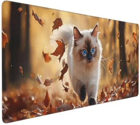 Herbst Wald Mauspad XXL,Großes Mousepad 700x300x3mm rutschfeste Schreibtischunterlage,Präzises und langlebiges Large Mouse pad,Improved Precision rutschfeste Gummibasis,für Mauspad Home Office k-530