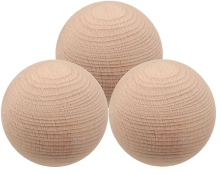 PartyKindom 3stücke Teiliges Beechwood Croquet Holz Kugel Set Robust Für Outdoor Gartenspiele Multi-Sport Boccia Und Rollball Für Freizeit Und Familienaktivitäten