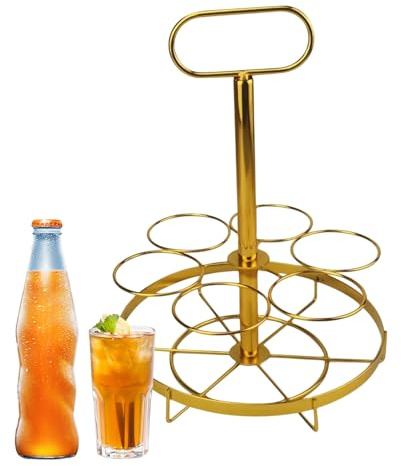 Rack Di Vino: Supporto Per Bevande D'oro, Cesto Di Esposizione Bottiglie | Bottles Beer Organizer Back, Supporto Per Esposizione Bevande, Cesto A Mano Di Vino Multifunzionale Per Ristoranti
