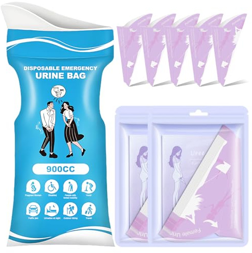20 Urinella para Mujer + 8 Bolsas de Orina para Viajes 900 ml