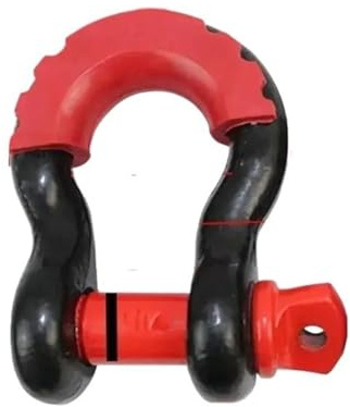 Eslinga Emergencia Grillete de Anillo en D, Gancho de Remolque de 3,25/4,75 toneladas con Cubierta Protectora, Ajuste Universal para Accesorios de Remolque de Camiones Grillete Proa(Large with Cover)
