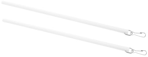 CHICAMPERA 2 Stück Klarer Teilig Gardinen Schleuderstab mit Haken Manuelle Vorhangstange für Präzise Licht und Sichtregulierung Installieren Vielseitig für Fensterdekoration